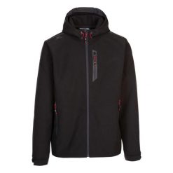 Męska Kurtka Hybrydowa Alwero Softshell. Czarne kurtki sportowe męskie Trespass, m, bez wzorów, z softshellu, trekkingowe. Za 297.99 zł.