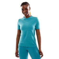 Damska koszulka treningowa z krótkim rękawem Fitness Siroko Euphoria. Niebieskie koszulki sportowe damskie SIROKO, bez wzorów, z tkaniny, sportowe, bez kołnierzyka. Za 105.00 zł.