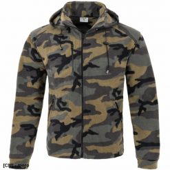 JHK PREMIUM - bluza polarowa z odpinanym kapturem 350-360 g/m2 moro S. Bluzy męskie JHK, m, bez wzorów, z polaru. Za 82.84 zł.