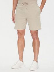 BOSS Szorty sportowe Waffle 50535884 Beżowy Regular Fit. Brązowe krótkie spodenki sportowe męskie Boss, m, bez wzorów, z syntetyku. Za 229.99 zł.