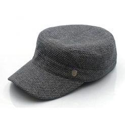 Delikatnie Ocieplana Czapka z Daszkiem (Partolówka) - Pako Jeans - z Nausznikamii. Szare czapki i kapelusze męskie Pako Jeans, na zimę, bez wzorów, z bawełny. Za 49.00 zł.