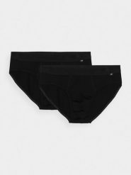 4F Bielizna slipy (2-pack) męskie - czarne S. Czarna bokserki męskie 4f, m, bez wzorów, z bawełny. Za 69.99 zł.