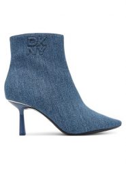 DKNY Botki K3522709 Niebieski. Niebieskie botki damskie DKNY, z materiału, bez obcasa, na szpilce, bez zapięcia. Za 769.99 zł.