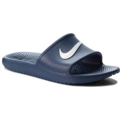 Klapki NIKE - Kawa Shower (GS) AQ0899 401 Navy/White. Niebieskie klapki damskie Nike, z tworzywa sztucznego. Za 79.00 zł.