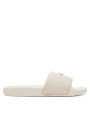 Calvin Klein Jeans Klapki Slide Monogram Hardware YW0YW01713 Écru. Klapki damskie Calvin Klein Jeans, bez wzorów, z jeansu, bez obcasa. Za 129.99 zł.