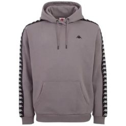 Bluza męska Kappa Joder szara. Szare bluzy sportowe męskie Kappa, l, bez wzorów, z bawełny, z kapturem. Za 96.99 zł.