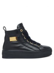 Elisabetta Franchi Botki High Top Lace UP F4-A9E-0362-1251930 S Czarny. Czarne botki dziewczęce Elisabetta Franchi, ze skóry, bez zapięcia. Za 1,019.00 zł.