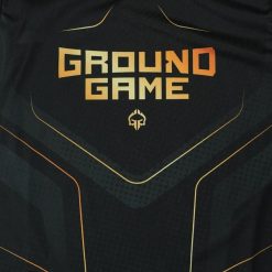 Koszulka Ground Game Gold 2.0. Czarne koszulki sportowe damskie GROUND GAME, l, bez wzorów, z tkaniny, bez kołnierzyka, bez ramiączek, na fitness i siłownię. Za 98.99 zł.
