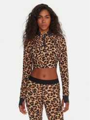 Reebok Bluza techniczna Francis RK25162CCW Beżowy Slim Fit. Brązowe bluzy sportowe damskie Reebok, s, bez wzorów, z syntetyku, bez kaptura, na fitness i siłownię. Za 269.99 zł.