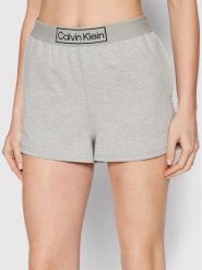 Calvin Klein Underwear Szorty piżamowe 000QS6799E Szary Regular Fit. Szare piżamy damskie Calvin Klein Underwear, s, bez wzorów, z syntetyku, bez ramiączek. Za 199.99 zł.