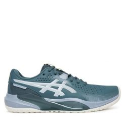 Buty do tenisa Asics. Zielone buty sportowe męskie Asics, bez zapięcia, tenisowe. Za 539.99 zł.