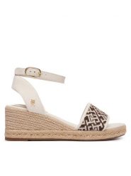Tommy Hilfiger Espadryle Th Mid Espad FW0FW09519 Brązowy. Brązowe sandały damskie Tommy Hilfiger, bez wzorów, z materiału, bez obcasa, bez zapięcia. Za 369.99 zł.