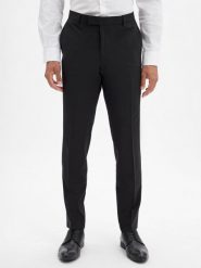 BOSS spodnie z wełny dziewiczej Baukasten - H-Gio-MM-C-NF Mężczyźni Slim Fit czarny, 44. Czarne eleganckie spodnie męskie Boss, m, bez wzorów, z wełny. Za 599.95 zł.