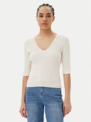 Morgan Sweter 251-MCHAMPI Beżowy Slim Fit. Brązowe swetry damskie Morgan, s, bez wzorów, z syntetyku, bez kołnierzyka, bez ramiączek, bez kaptura. Za 129.99 zł.
