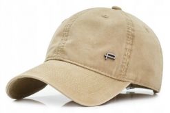 Letnia Czapka z Daszkiem (Bejsbolówka) - Pako Jeans - Jasnobeżowa. Brązowe czapki i kapelusze męskie Pako Jeans, na lato, bez wzorów, z bawełny. Za 55.00 zł.