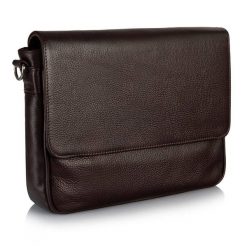 Torba męska Tizano TM17 czekoladowa skóra naturalna. Brązowe torby na laptopa męskie TIZANO, bez wzorów, z materiału, biznesowe, na ramię. Za 355.99 zł.