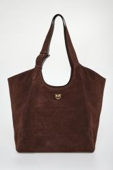Torebka damska zamszowa skóra shooper PINKO. Plecaki damskie Pinko, bez wzorów, ze skóry. Za 2,429.00 zł.