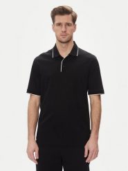 Armani Exchange Polo XM000739 AF10364 UC001 Czarny Regular Fit. Czarne koszulki polo męskie Armani Exchange, l, bez wzorów, z bawełny, bez ramiączek. Za 239.99 zł.