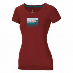 Koszulka damska Ocun Raglan. Czerwone koszulki sportowe damskie Ocun, s, bez wzorów, sportowe, bez kołnierzyka. Za 161.00 zł.