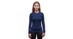 SENSOR Koszulka termoaktywna damska Merino Active Tee LS Wom deep blue-L. Niebieskie koszulki sportowe damskie Sensor, l, bez wzorów, z materiału, bez kołnierzyka, bez ramiączek, trekkingowe. Za 251.90 zł.