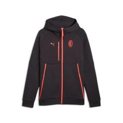 Bluza z kapturem z zamkiem Milan AC 2026/27. Brązowe bluzy męskie Puma, m, bez wzorów, z materiału, z kapturem. Za 366.50 zł.