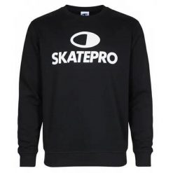 Odzież Bluza sportowa unisex SkatePro Crew Neck - 4-6 - Czarny. Czarna bluzy sportowe damskie SKATEPRO, bez wzorów, bez kaptura. W wyprzedaży za 119.99 zł.