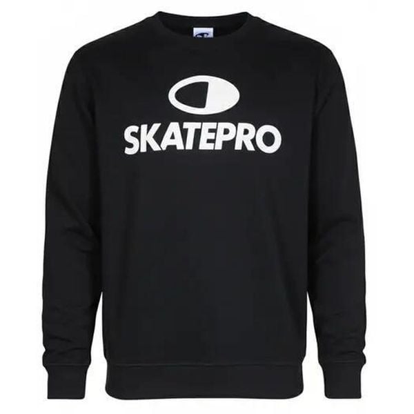 Odzież Bluza sportowa unisex SkatePro Crew Neck - 4-6 - Czarny. Czarna bluzy damskie SKATEPRO, na zimę, bez wzorów, sportowe, bez kołnierzyka, bez ramiączek, bez kaptura. W wyprzedaży za 119.99 zł.