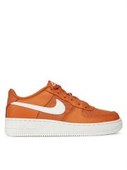 Nike Sneakersy Air Force 1 Lv8 (GS) DX1656 800 Brązowy. Brązowe buty sportowe dziewczęce Nike, bez wzorów, ze skóry, bez zapięcia. Za 399.99 zł.