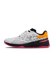 Buty halowe Hummel Topflight Pro. Białe obuwie sportowe damskie Hummel, bez wzorów, z materiału, na fitness i siłownię. Za 506.35 zł.