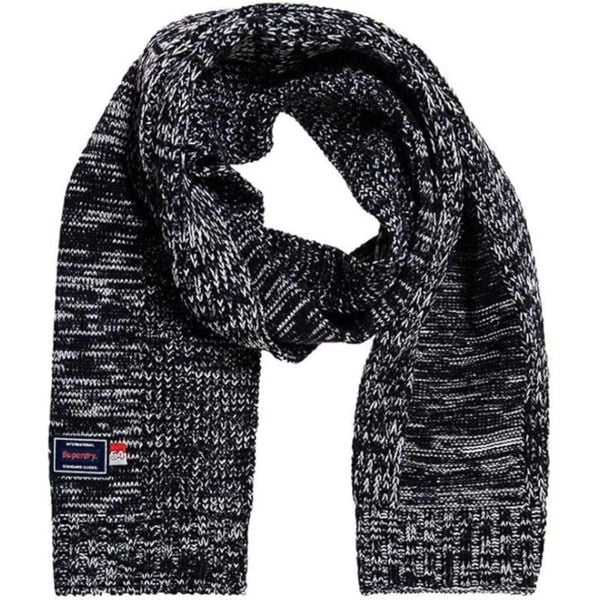 Stylowy szalik zimowy męski Superdry Stockholm. Czarne szaliki męskie Superdry., na zimę, bez wzorów. W wyprzedaży za 96.00 zł.