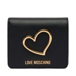 Portfel LOVE MOSCHINO. Czarne portfele damskie Love Moschino, bez wzorów. Za 399.99 zł.
