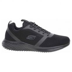 Buty do chodzenia męskie Skechers Bounder. Czarne buty sportowe męskie Skechers, z materiału, bez zapięcia, trekkingowe. Za 298.00 zł.