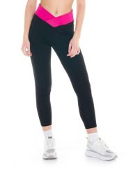 Legginsy damskie energetyczne. Czarne legginsy sportowe damskie LEONE 1947 APPAREL, l, bez wzorów, z bawełny, na fitness i siłownię. Za 42.06 zł.