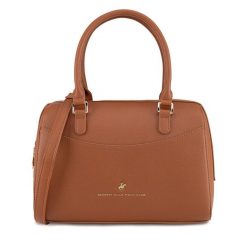 Torebka Beverly Hills Polo Club. Brązowe torebki do ręki damskie Beverly Hills Polo Club, bez wzorów, bez dodatków. Za 219.99 zł.