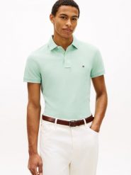Tommy Hilfiger koszulka polo Mężczyźni Bawełna zielony, XL. Zielone koszulki polo męskie Tommy Hilfiger, m, bez wzorów, z bawełny, bez kołnierzyka, bez ramiączek. Za 279.95 zł.