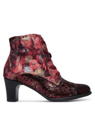 Laura Vita Botki Elcodieo 01 Różowy. Czerwone botki damskie Laura Vita, ze skóry, bez obcasa, na słupku, bez zapięcia. Za 599.99 zł.