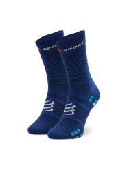 Compressport Skarpety długie Pro Racing Socks V4.0 Run High XU00046B_533 Granatowy. Niebieskie skarpety damskie Compressport, bez wzorów, z materiału. Za 69.99 zł.