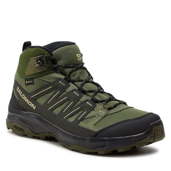 Trekkingi Salomon. Zielone trekkingi męskie Salomon, trekkingowe, gore-tex. Za 489.99 zł.