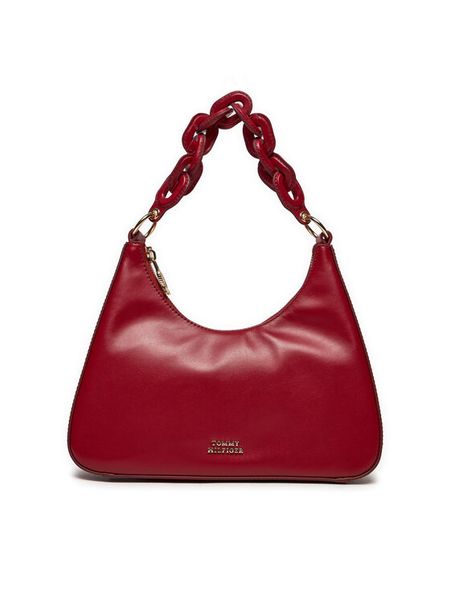 Tommy Hilfiger Torebka Soft Leather Shoulder Bag AW0AW16293 Czerwony. Czerwone torebki do ręki damskie Tommy Hilfiger, bez wzorów, ze skóry, bez dodatków. Za 859.99 zł.