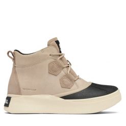 Trzewiki Sorel. Brązowe botki damskie Sorel, bez obcasa, na płaskiej podeszwie, bez zapięcia. Za 369.99 zł.