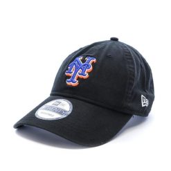 Czapka z daszkiem New Era MLB New York Mets. Czarne czapki i kapelusze męskie New Era, bez wzorów, z bawełny. Za 167.50 zł.