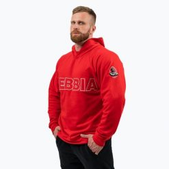 Bluza NEBBIA Legacy. Czerwone bluzy sportowe męskie Nebbia, bez wzorów, bez kaptura, na fitness i siłownię. Za 269.99 zł.