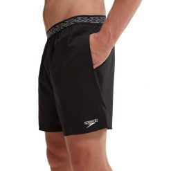Spodenki Speedo Hyperboom Band 16" Watershort - Czarne - Rozmiar Xl. Czarne kąpielówki męskie Speedo, xl, bez wzorów, z materiału, do pływania. Za 198.11 zł.