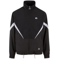 Kurtka z dresu Starter Fabric Mix. Czarne kurtki męskie Starter, m, bez wzorów, z dresówki, sportowe, bez kaptura. Za 281.00 zł.