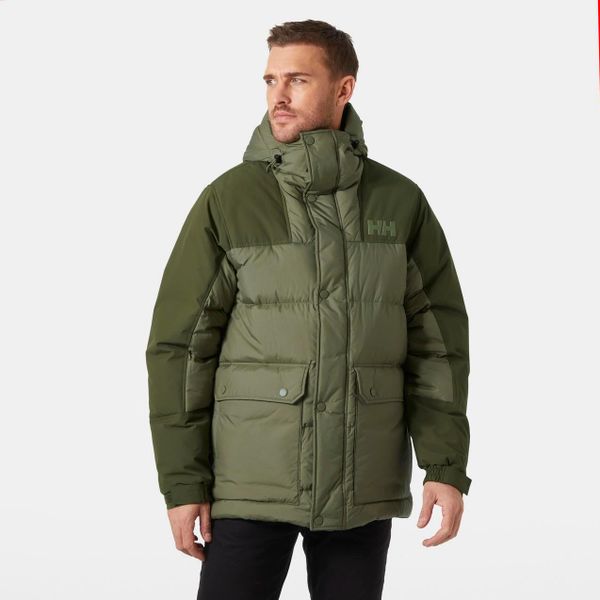 Kurtka puchowa Helly Hansen Escape. Zielone kurtki męskie Helly Hansen, l, bez wzorów, z puchu, bez kaptura. Za 1,165.00 zł.