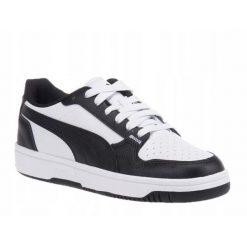 Buty na co dzień Puma Reb-L Jr. Czarne obuwie sportowe damskie Puma, bez wzorów, ze skóry ekologicznej, trekkingowe. Za 169.99 zł.