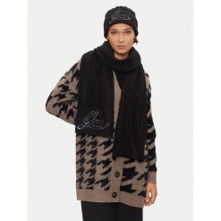 Szalik Guess. Czarne szaliki i chusty damskie Guess, z aplikacjami. Za 269.99 zł.