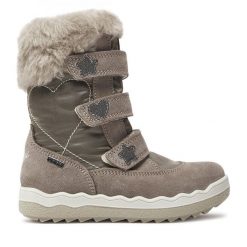 Śniegowce Primigi. Brązowe śniegowce dziewczęce Primigi, z gore-texu, bez zapięcia. Za 499.99 zł.