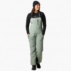 Spodnie narciarskie Kobieta Swedemount Cervinia Bib Pants wodoodporne. Zielone spodnie materiałowe damskie SWEDEMOUNT, bez wzorów, narciarskie. Za 699.99 zł.