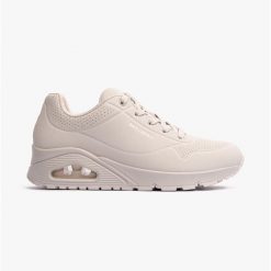 Buty na co dzień damskie SKECHERS UNO STAND ON AIR eko skóra. Białe obuwie sportowe damskie Skechers, bez wzorów, ze skóry, trekkingowe, Skechers Sport. Za 303.00 zł.